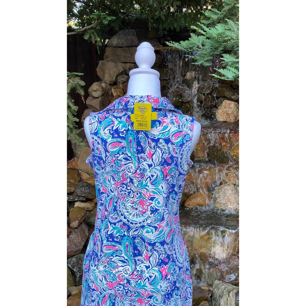 Banana Boat Sundress Womens Medium NWT Paisley UPF 50+ Dress BB828 Print 127 - Picture 9 of 10